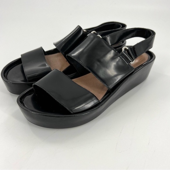 Jeffrey Campbell Shoes - “Jeffery Campbell” Platform Wedged Sandals Black Size 9